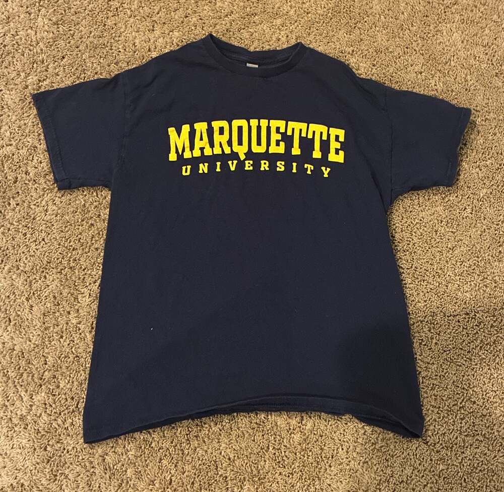Gildan Heavy Cotton Marquette University Navy Blue T-Shirt
